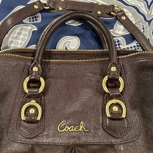 Coach Dark brown soft leather satchel DB1